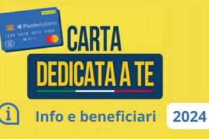 Elenco beneficiari della "carta dedicata a te"